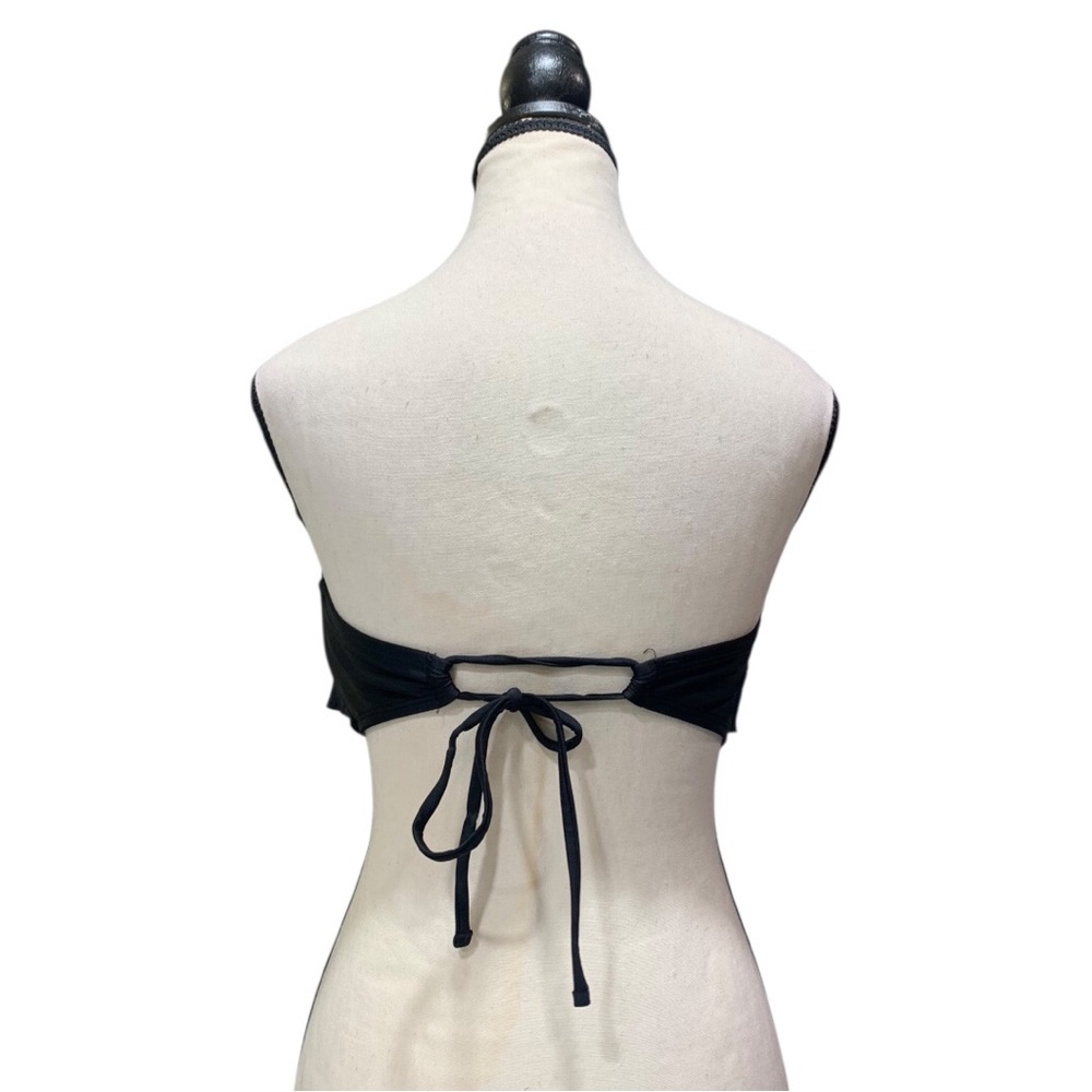 Xhilaration Black Ruffle Bandeau Bikini Top - Picture 7 of 16